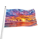 Maldives Sunset Print Flag