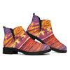 Maldives Sunset Print Flat Ankle Boots