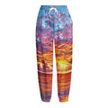Maldives Sunset Print Fleece Lined Knit Pants
