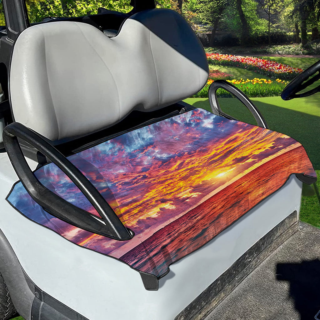 Maldives Sunset Print Golf Cart Seat Cover