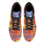 Maldives Sunset Print High Top Leather Sneakers