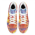 Maldives Sunset Print High Top Leather Sneakers