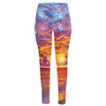 Maldives Sunset Print High-Waisted Pocket Leggings