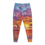 Maldives Sunset Print Jogger Pants