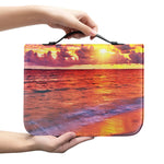 Maldives Sunset Print Leather Bible Cover