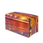 Maldives Sunset Print Leather Tissue Box Cover