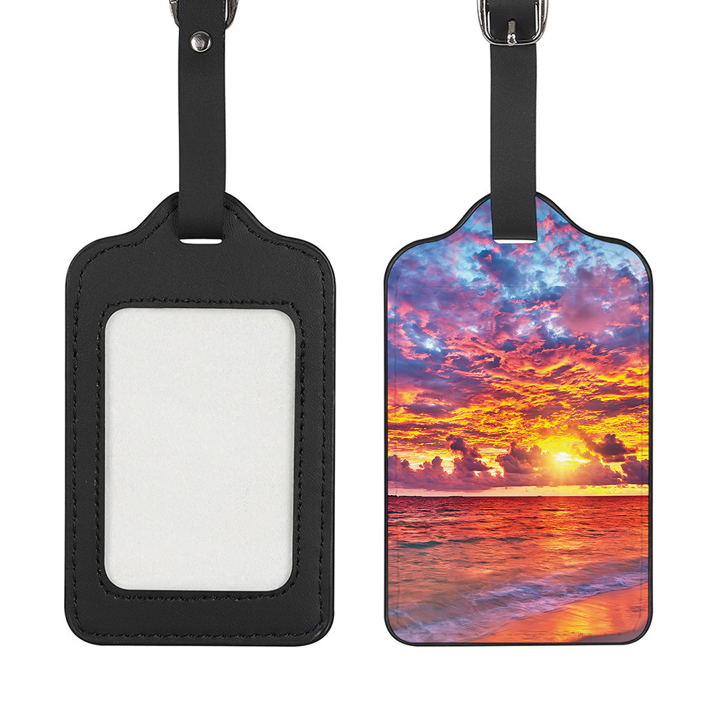 Maldives Sunset Print Luggage Tag