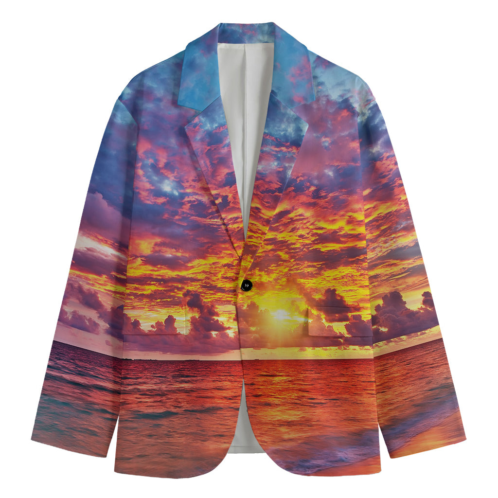 Maldives Sunset Print Men's Blazer