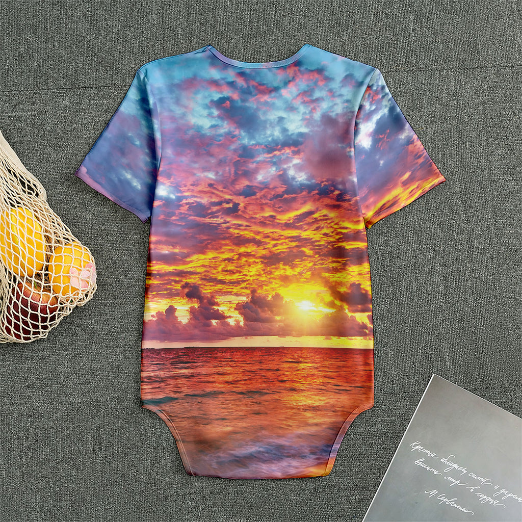 Maldives Sunset Print Men's Bodysuit