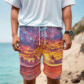 Maldives Sunset Print Men's Cargo Shorts