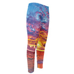 Maldives Sunset Print Men's Compression Pants