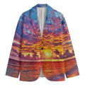 Maldives Sunset Print Men's Cotton Blazer