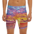 Maldives Sunset Print Men's Long Boxer Briefs