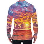 Maldives Sunset Print Men's Long Sleeve T-Shirt