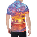 Maldives Sunset Print Men's Shirt