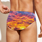 Maldives Sunset Print Men's Swim Briefs