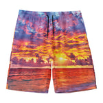 Maldives Sunset Print Men's Swim Trunks