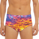 Maldives Sunset Print Men's Triangle Swim Briefs