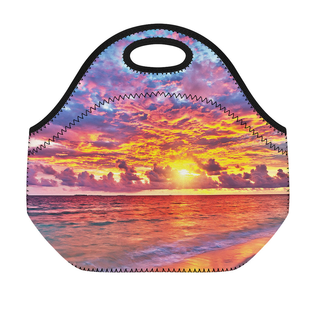Maldives Sunset Print Neoprene Lunch Bag