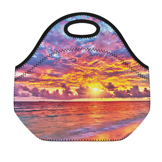 Maldives Sunset Print Neoprene Lunch Bag