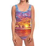 Maldives Sunset Print One Piece Swimsuit