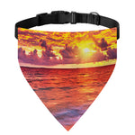 Maldives Sunset Print Over The Collar Dog Bandana