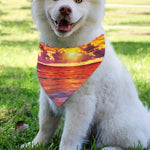 Maldives Sunset Print Over The Collar Dog Bandana