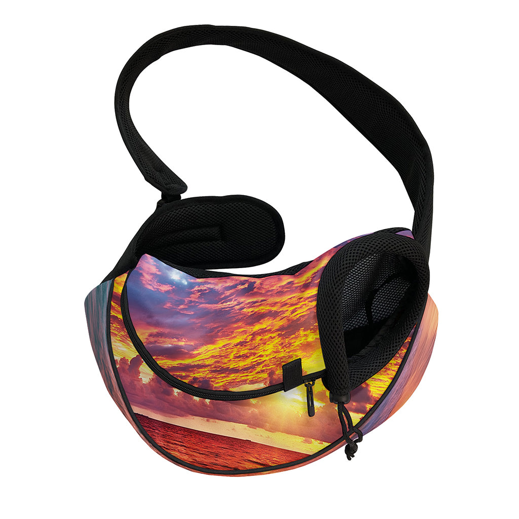 Maldives Sunset Print Pet Sling Carrier