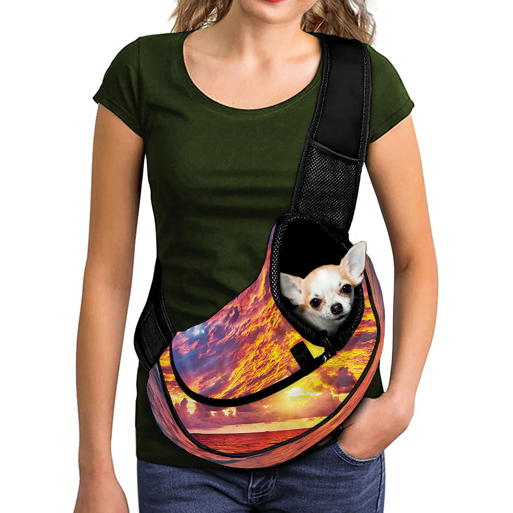 Maldives Sunset Print Pet Sling Carrier