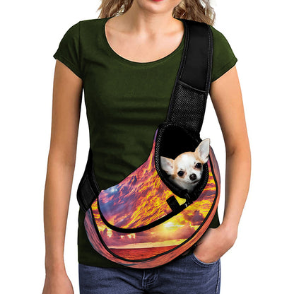 Maldives Sunset Print Pet Sling Carrier