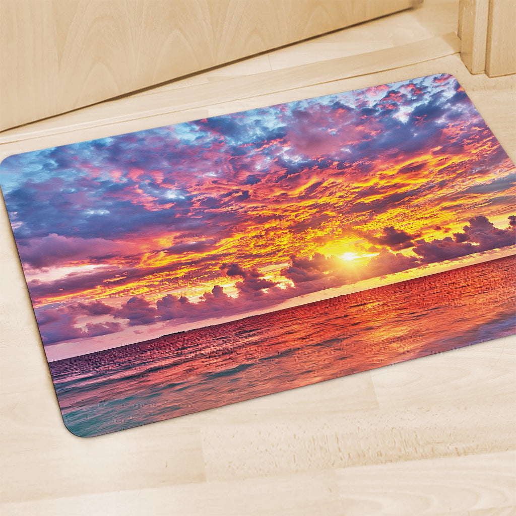 Maldives Sunset Print Polyester Doormat