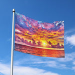 Maldives Sunset Print Polyester Flag