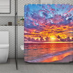 Maldives Sunset Print Polyester Shower Curtain