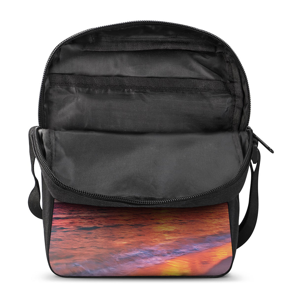 Maldives Sunset Print Rectangular Crossbody Bag