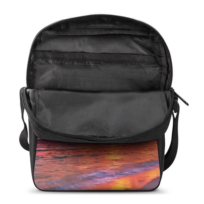Maldives Sunset Print Rectangular Crossbody Bag