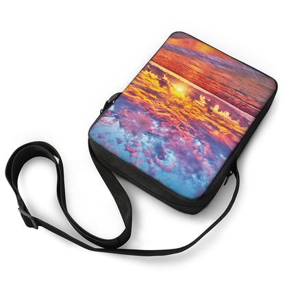 Maldives Sunset Print Rectangular Crossbody Bag