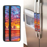 Maldives Sunset Print Refrigerator Handle Covers