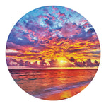 Maldives Sunset Print Round Blanket