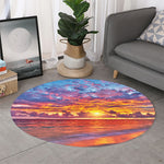 Maldives Sunset Print Round Rug
