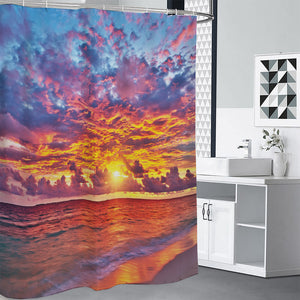 Maldives Sunset Print Shower Curtain