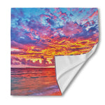 Maldives Sunset Print Silk Bandana