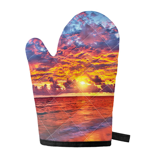 Maldives Sunset Print Single Oven Mitt