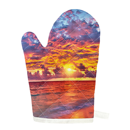 Maldives Sunset Print Single Oven Mitt