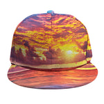 Maldives Sunset Print Snapback Cap