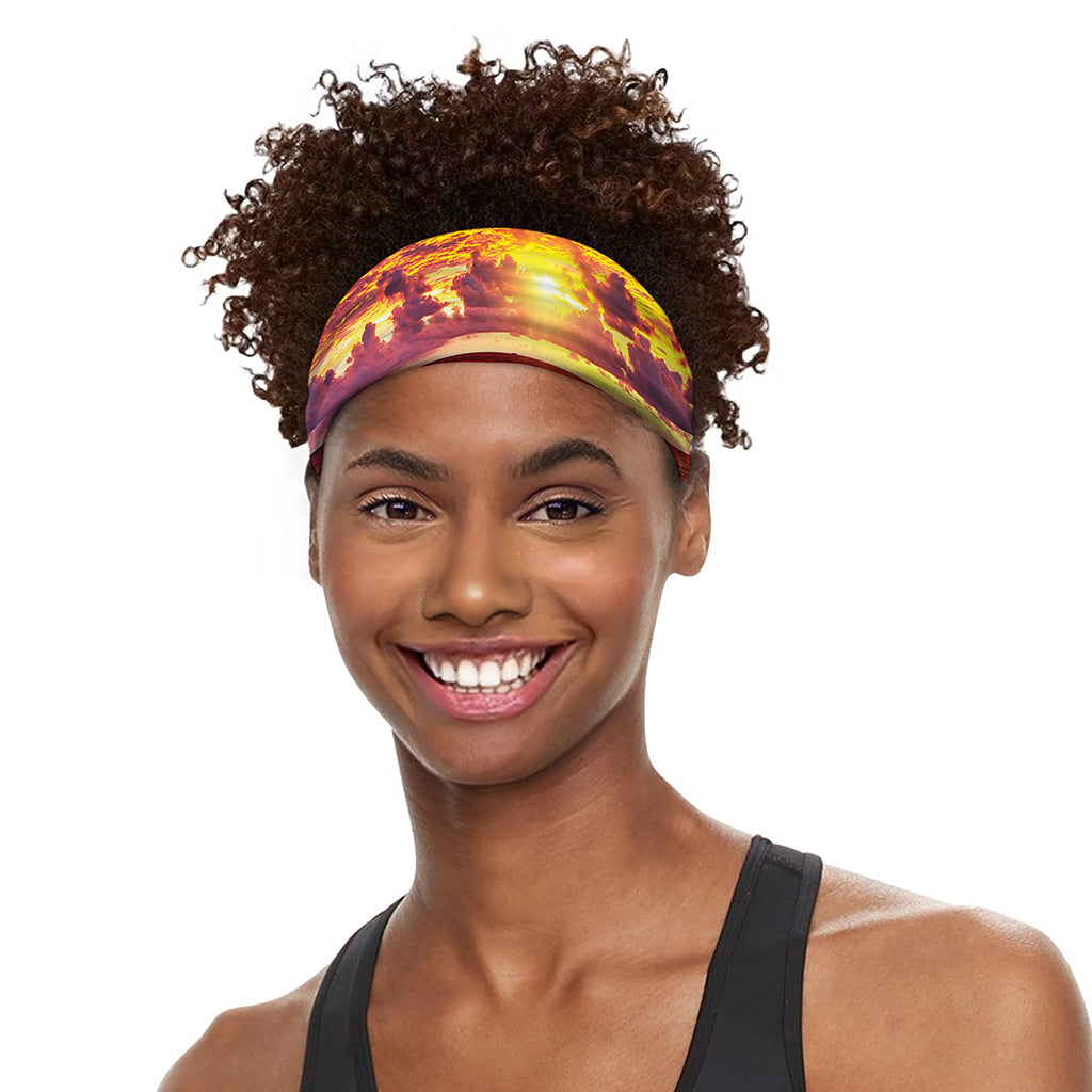 Maldives Sunset Print Sports Headband
