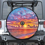 Maldives Sunset Print Tire Cover With Camera Hole