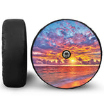 Maldives Sunset Print Tire Cover With Camera Hole