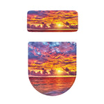 Maldives Sunset Print Toilet Lid And Tank Cover Set
