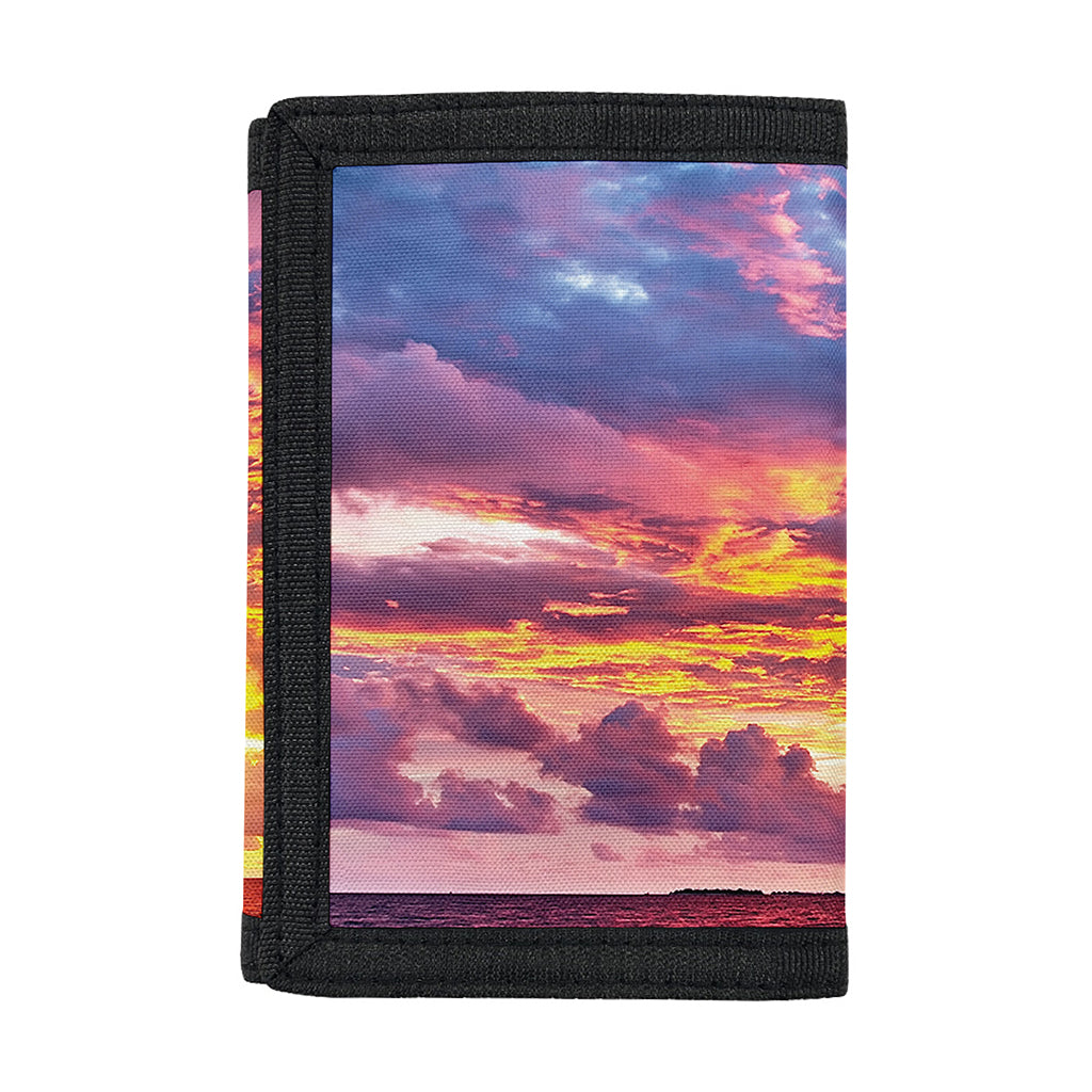 Maldives Sunset Print Trifold Wallet
