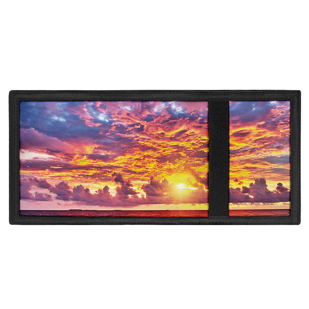 Maldives Sunset Print Trifold Wallet